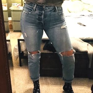 GAP Distressed High-rise Jeans